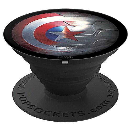 Marvel Captain America Transforming Shield - PopSockets Grip and Stand for Phones and Tablets