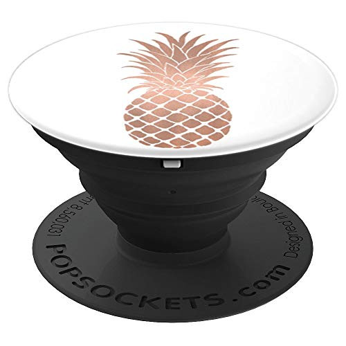 Rose Gold Pineapple PopSocket Cute RoseGold and White - PopSockets Grip and Stand for Phones and Tablets