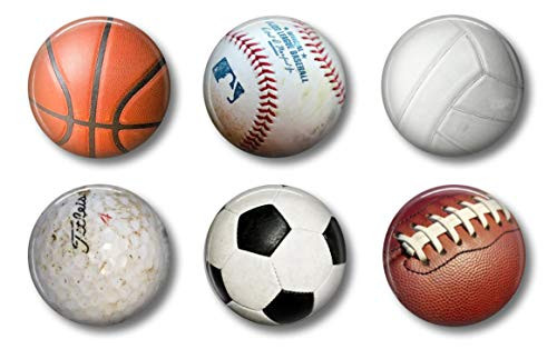 Sports Magnets - Locker Magnets For Boys - Football, Basketball, Soccer, Volleyball, Golf, Baseball Sports Magnets - Locker Magnets For Boys - Football, Basketball, Soccer, Volleyball, Golf, Baseball