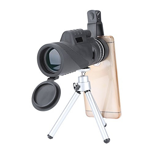 VGEBY Monocular Telescope,Monocular Scope with Smartphone Holder Tripod for Bird Watching, Hunting, Camping, Hiking, Outdoor, Surveillance