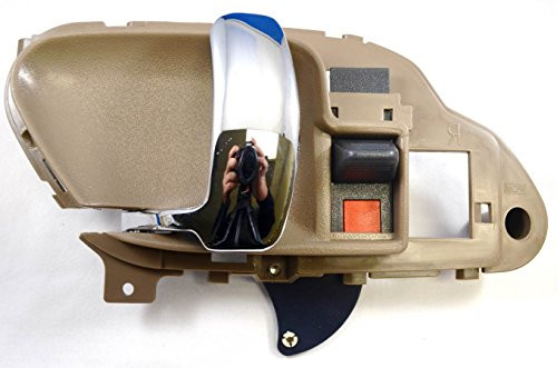 PT Auto Warehouse GM-2576MB-LH - Inside Interior Inner Door Handle, Brown Housing with Chrome Lever - Driver Side