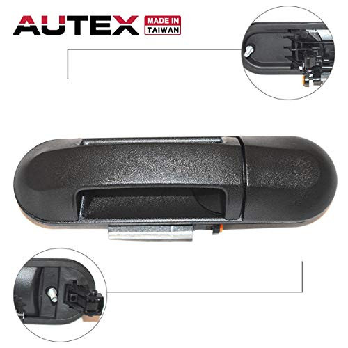 AUTEX Exterior Rear Right Door Handle Passenger Side Compatible with Ford Explorer,Mercury Mountaineer 2002-2010 Replacement for Lincoln Aviator 2003 2004 80653, 1L2Z7826604AAA