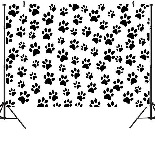 DULUDA 7X5ft Dog Puppy Paw Vinyl Photography Backdrop Birthday Party Decoration Customized Photo Background Studio Prop BD14 DULUDA 7X5ft Dog Puppy Paw Vinyl Photography Backdrop Birthday Party Decoration Customized Photo Background Studio Prop BD14