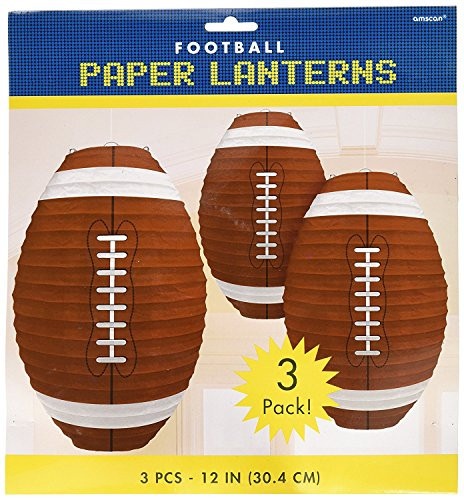 Amscan Football Frenzy Birthday Party Hanging Lanterns Decoration (6 Pieces), Multi Color, 12 x 11