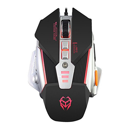 Zonyee Gaming Mouse Macro Programming Mechanical Gaming Mouse Ergonomic USB Wired Gaming Mice 8 Programmable Buttons with 3200 DPI for Laptop PC Computer Gamer (Black)