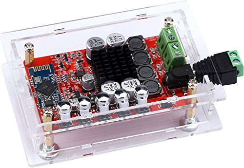 Bluetooth Audio Amplifier Board, Yeeco Dual Channel 25W+25W Bluetooth 4.0 Amplifier Board DC 8-20V 12V 15V Wireless Digital Power Audio Stereo AMP Module Free-Welding Connector Protective Shell