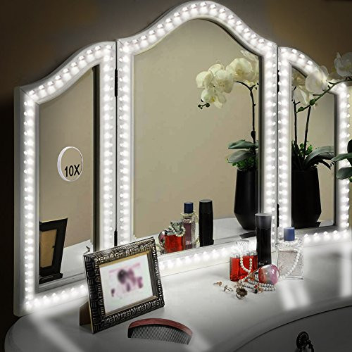 Litake Vanity Mirror Lights for Makeup Dressing Table Vanity Set, 13ft/4M 240 LEDs Flexible LED Light Strip Kit, 6000K Daylight White with Dimmer and Power Supply, DIY Mirror, Mirror not Included Litake Vanity Mirror Lights for Makeup Dressing Table Vanity Set, 13ft/4M 240 LEDs Flexible LED Light Strip Kit, 6000K Daylight White with Dimmer and Power Supply, DIY Mirror, Mirror not Included