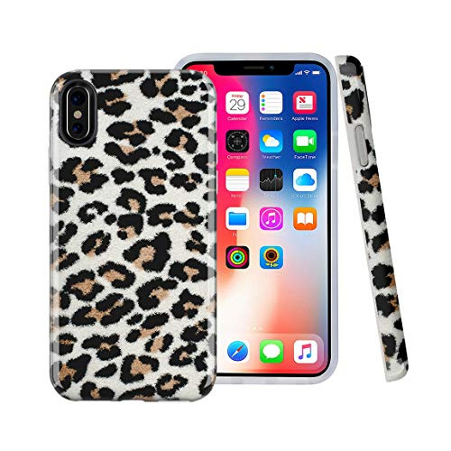 CASESOCIETY Compatible iPhone X Case iPhone Xs Leopard Design Bumper Glossy TPU Soft Rubber Silicone Cover Phone Case for Apple iPhone X & iPhone Xs