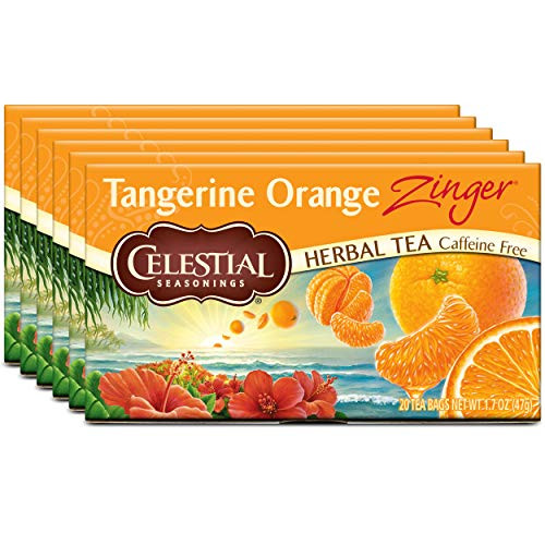 Celestial Seasonings Herbal Tea, Tangerine Orange Zinger, 20 Count Box (Pack of 6) Celestial Seasonings Herbal Tea, Tangerine Orange Zinger, 20 Count Box (Pack of 6)