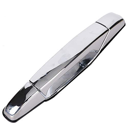 Exterior Chrome Door Handle, Rear Left Passenger Side, Fit for 2007-2014 Cadillac Escalade Chevy Avalanche Silverado Suburban Tahoe GMC Sierra Yukon, Replace # 22738725 84053448 15915659 80105