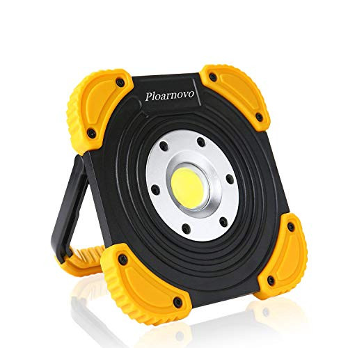 COB LED Portable Work Light 1500 Lumen Super Bright Work Light AA Battery Powered Waterproof LED Floodlight for Camping, Hiking, Car Repairing, Workshop, Construction Site and Emergencey