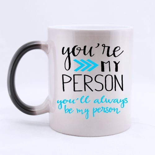 SCSF Coffee Mug You're My Person Changing Color Heat Reveal Tea Cup 11 Ounces