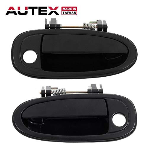 AUTEX Door Handle 2pcs Exterior Front Left Right Side Compatible with Toyota Avalon 1995 1996 1997 1998 1999 Door Handles Driver Passenger Side 79416 79417 TO1311127 TO1310127