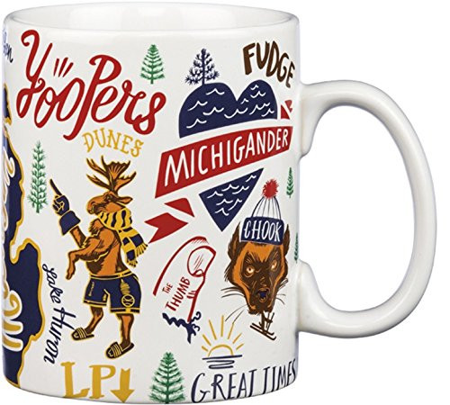 Primitives by Kathy Stoneware Coffee Mug Michigan