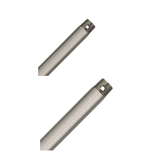 Hunter 26021 24-Inch Downrod, Brushed Nickel with Hunter 26019 12-Inch Downrod, Brushed Nickel