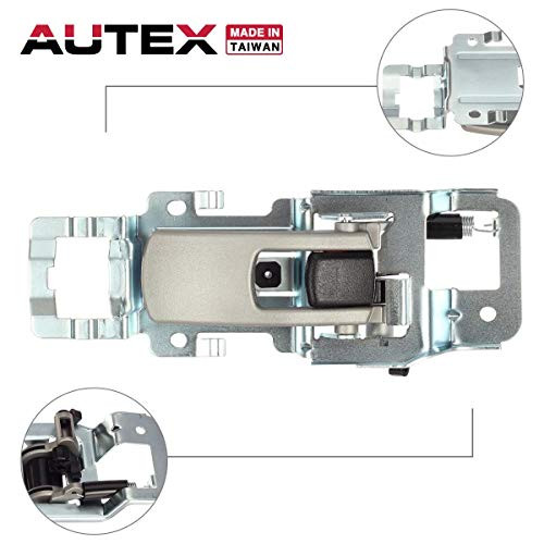 AUTEX Textured Silver Interior Door Handle Front/Rear Right Passenger Side Compatible with Chevrolet Equinox 2005-2009 Replacement for Pontiac Torrent 06-09 Door Handle 15926296