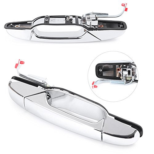 Mallofusa Chrome Rear Outer Door Handle, Rear Right Side, Compatible for 2007-2013 Chevrolet Chevy Suburban/Tahoe & Cadillac Escalade Base/Esv/Ext/Hybrid