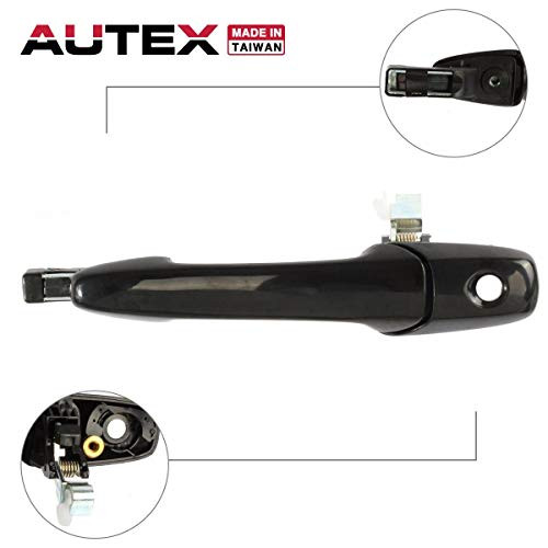 AUTEX Black Exterior Outer Front Left Driver Side Door Handle Compatible with Mazda 6 3 RX-8 5 CX-7 CX-9 2003-2015 Door Handle 83626, GJ6A59410KPZ