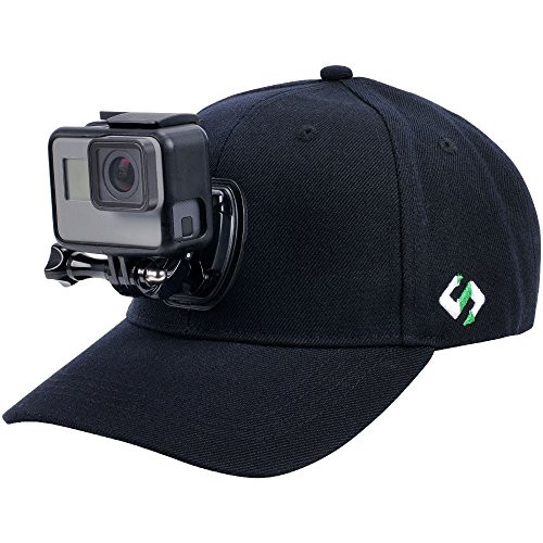 Smatree Baseball Hat with Quick Release Buckle Mount Compatible for GoPro 5 Session Hero 7/6/5/4/3+/3/2/1/DJI OSMO Action Cameras (L 58-60cm) Black
