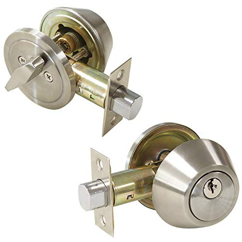 Probrico DLD101SN Deadbolt With 1 Side Keyed Single Cylinder Deadbolt Brushed Satin Nickel