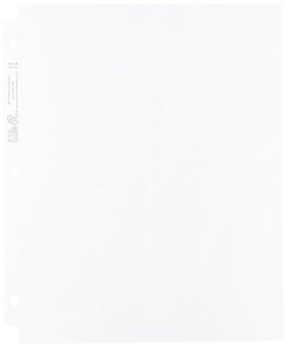 8.5 x 11-inch 3-Ring Album Page Protectors by We R Memory Keepers | 2 - 4 x 6-inch pockets and 1 - 8.5 x 4.75-inch pocket per page | 10 pack