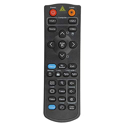 InTeching A-00009245 Projector Remote Control for ViewSonic PJD6253, PJD6383S, PJD6553W, PJD6683WS, PJD7333, PJD7382, PJD7383I, PJD7400w, PJD7533W, PJD7583WI, PJD8333S, PJD8353S, PJD8633WS, PJD8653WS