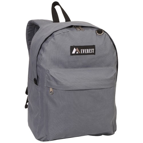 Everest Luggage Classic Backpack, Dark Gray, Large