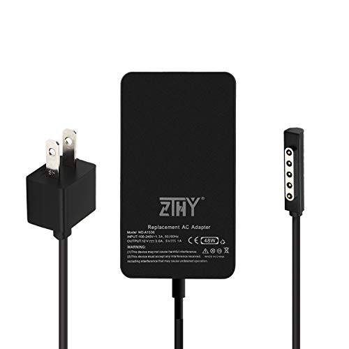 Surface Pro 2 Surface Pro 1 Charger,48W 12V 3.6A Power Supply AC Adapter for Microsoft Surface Pro 2 Surface Pro 1 Surface RT with 6Ft Power Cord Model 1536 1512 1601 by ZTHY