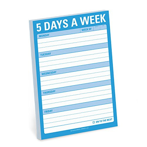 Knock Knock 5 Days A Week Great Big Sticky Note, 4" x 6" (12542)