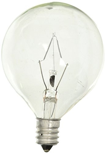 Philips LED 166990 60 Watt G16.5 Duramax Sparkling Clear Decorative Globe Candelabra Base Dimmable Light Bulb, Soft White, 12 Pack, Piece