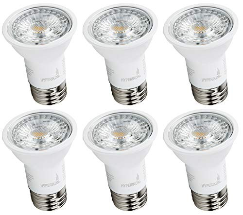 Hyperikon LED PAR16 Bulb, 6.5W (40 Watt), Dimmable Spot Light, E26 Base, 2700K, 6 Pack