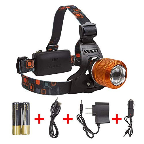LIGHTESS LED Head Lamps Waterproof Headlamp Flashlight for Running, Camping, Hunting