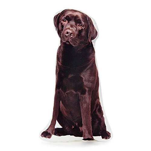 Cushion Co - Chocolate Labrador Retriever Dog Shaped Pillow 16" x 12" Cushion Co - Chocolate Labrador Retriever Dog Shaped Pillow 16" x 12"