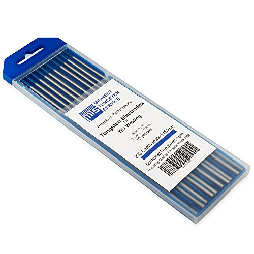 TIG Welding Tungsten Electrodes 2% Lanthanated 3/32 x 7 (Blue, WL20) 10-Pack TIG Welding Tungsten Electrodes 2% Lanthanated 3/32 x 7 (Blue, WL20) 10-Pack