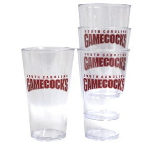 South Carolina Gamecocks Plastic Pint Glass Set South Carolina Gamecocks Plastic Pint Glass Set
