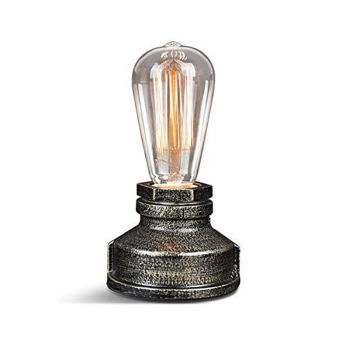 Vintage Table Lamp Touch Control,Ambimall Antique Small Industrial Desk Lamp,Steampunk Accent Lamp with E26 Edison Base Perfect for Bedroom/Living Room/Nightstand/Bedside(No Bulb Included)
