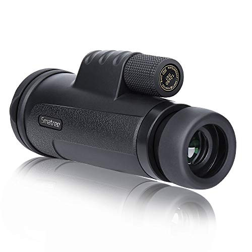 Smatree Monocular Telescope 12X50 Monocular Bright and Clear, Single Hand Focus Waterproof Scope -BAK4 Prism FMC Bird Watching Hunting Camping Travelling