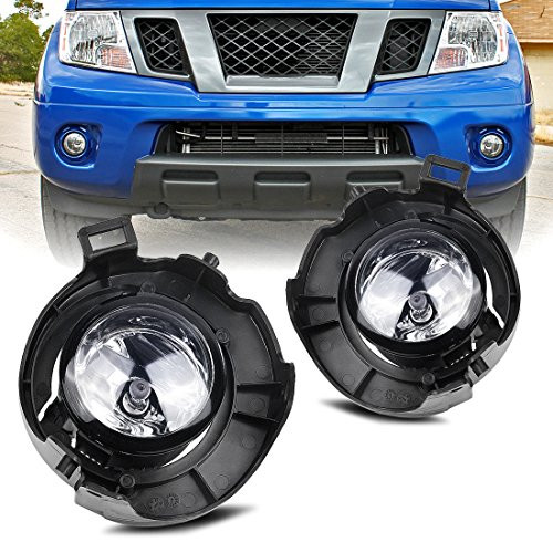 AUTOSAVER88 Fog Lights H11 12V 55W Halogen Lamp Clear Glass Lens with Bezel For 2005-2009 Nissan Frontier/2005-2012 Pathfinder (Fit Models with Painted Bumpers) Not Include Switch and Wiring Harness