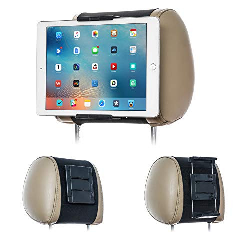 Car Mount Holder, TFY Car Headrest Mount Holder for Phones and Tablets, Compatible with 5 to 10.5 Inch Screens Devices