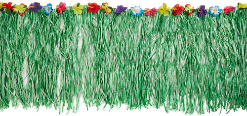 Adorox 1 Table Skirt Hawaiian Luau Hibiscus Green Table Skirt 9ft Party Decorations (Green (1 Table Skirt))