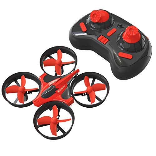 Mini Drones for Kids, EACHINE E010 2.4GHz 6-Axis Gyro Remote Control Best Quadcopter Nano Drone for Adults Beginners - Headless Mode, 3D Flip, One Key Return (Red)