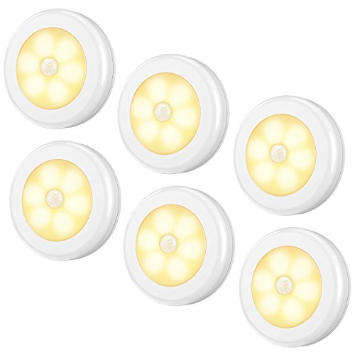 Amir Motion Sensor Light, Cordless Battery-Powered LED Night Light, Stick-Anywhere Closet Lights Stair Lights, Safe Lights for Hallway, Bathroom, Bedroom, Kitchen, etc. (Warm White - Pack of 6) Amir Motion Sensor Light, Cordless Battery-Powered LED Night Light, Stick-Anywhere Closet Lights Stair Lights, Safe Lights for Hallway, Bathroom, Bedroom, Kitchen, etc. (Warm White - Pack of 6)