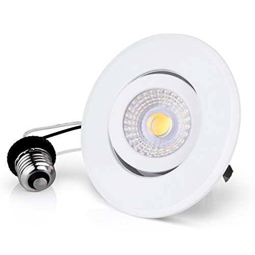 Hyperikon 4 Inch LED Recessed Gimbal Light, 65 Watt (10W), Dimmable Downlight, 4000K Daylight, Retrofit Recessed Fixture