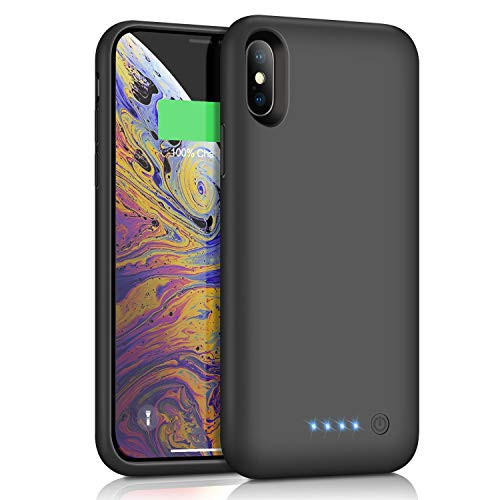 Battery Case for iPhone Xs/X /10 Upgraded 6500mAh Portable Rechargeable Charger Case for iPhone X Extended Battery Pack for iPhone Xs Protective Charging Case Backup Cover(5.8 inch) - Black Battery Case for iPhone Xs/X /10 Upgraded 6500mAh Portable Rechargeable Charger Case for iPhone X Extended Battery Pack for iPhone Xs Protective Charging Case Backup Cover(5.8 inch) - Black