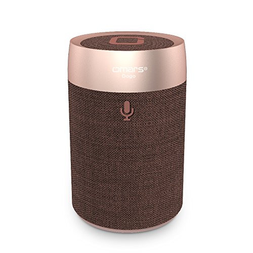 Omars Smart Wireless Speaker DOGO - Portable Voice Controlled Speaker with Amazon Alexa(Brown)