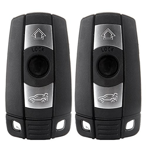 ECCPP Replacement fit for Uncut 315MHz Keyless Entry Remote Ignition Key Fob BMW Series KR55WK49127 KR55WK49123 (Pack of 2)