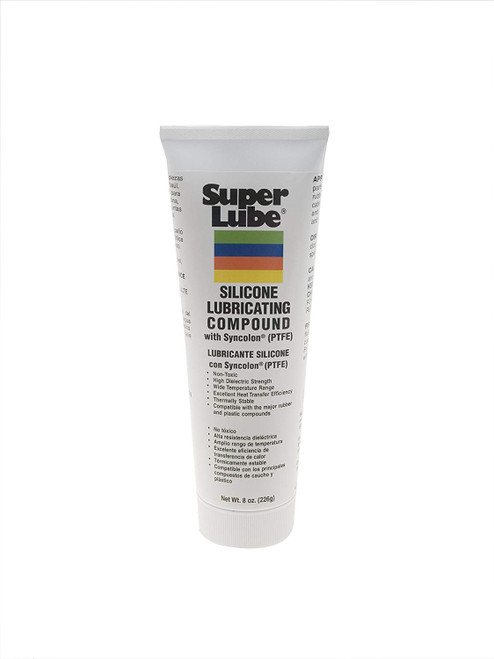 Super Lube 97008 Silicone Lubricating Brake Grease with PTFE, 8 oz Tube, Translucent White