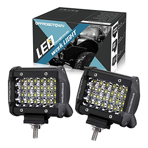 LED Pods, OFFROADTOWN 4inch 144W QUAD Row LED Light Bar OSRAM Work Light Spot Beam Off road Driving Fog lights Waterproof LED Cubes for Truck Jeep Boat LED Pods, OFFROADTOWN 4inch 144W QUAD Row LED Light Bar OSRAM Work Light Spot Beam Off road Driving Fog lights Waterproof LED Cubes for Truck Jeep Boat