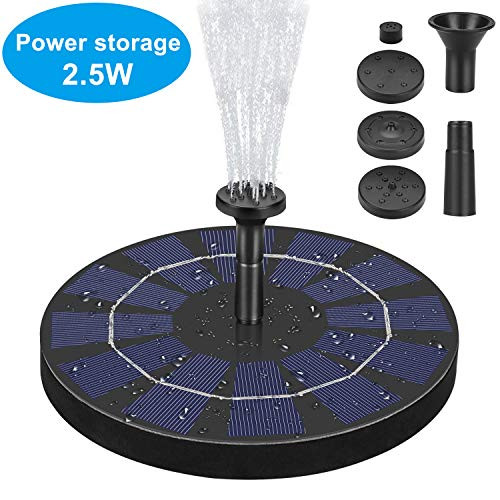 Solar Powered Fountain Pump for Bird Bath 2.5W with Battery Solar Water Fountain Pump Solar Powered Fountain Pump Kit for Submersible Outdoor BirdBath Pond Pool Patio Lawn and Garden Solar Powered Fountain Pump for Bird Bath 2.5W with Battery Solar Water Fountain Pump Solar Powered Fountain Pump Kit for Submersible Outdoor BirdBath Pond Pool Patio Lawn and Garden