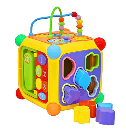 Baby Activity LEARNERS Cube with Gears, Mirror, Abacus, Bead Maze, Shape sorter, Play Cube for Infants & Toddlers Teaches Cognitive and Motor Skills BPA-Free Baby Activity LEARNERS Cube with Gears, Mirror, Abacus, Bead Maze, Shape sorter, Play Cube for Infants & Toddlers Teaches Cognitive and Motor Skills BPA-Free